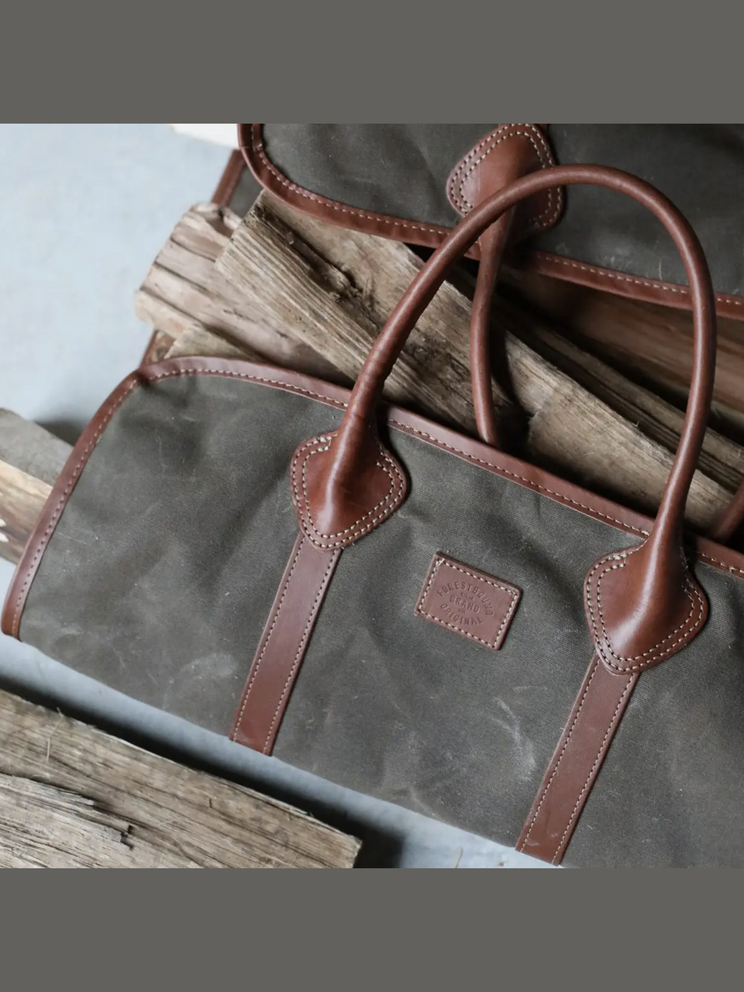 Waxed Canvas Log Carrier